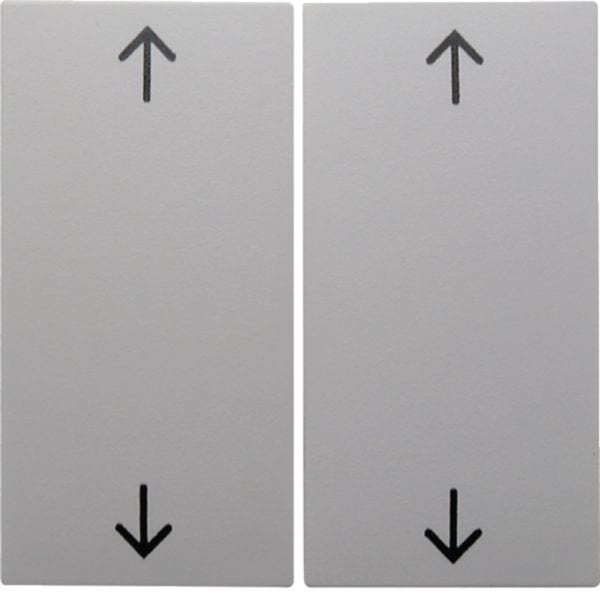 HAGER BOCCHIOTTI - Bilanciere doppio con serigrafia frecce Berker S.1/B.3/B.7 bianco polare lucido