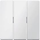 HAGER BOCCHIOTTI - Bilanciere triplo Berker Q.1/Q.3?bianco polare velluto