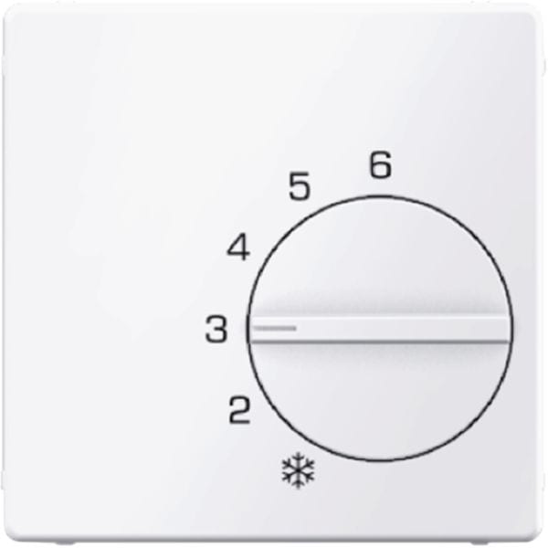 HAGER BOCCHIOTTI - Pezzo centrale x regolatore di temperatura Berker Q.1/Q.3 bianco polare velluto