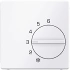 HAGER BOCCHIOTTI - Pezzo centrale x regolatore di temperatura Berker Q.1/Q.3 bianco polare velluto