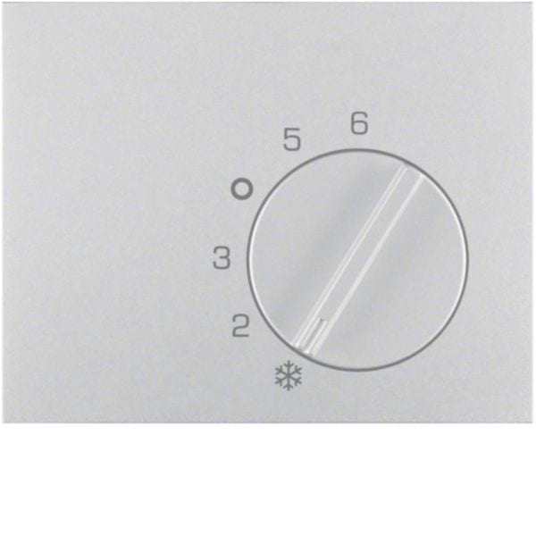 HAGER BOCCHIOTTI - Pezzo centrale x regolatore di temperatura Berker K.1/K.5 alu opaco, verniciato