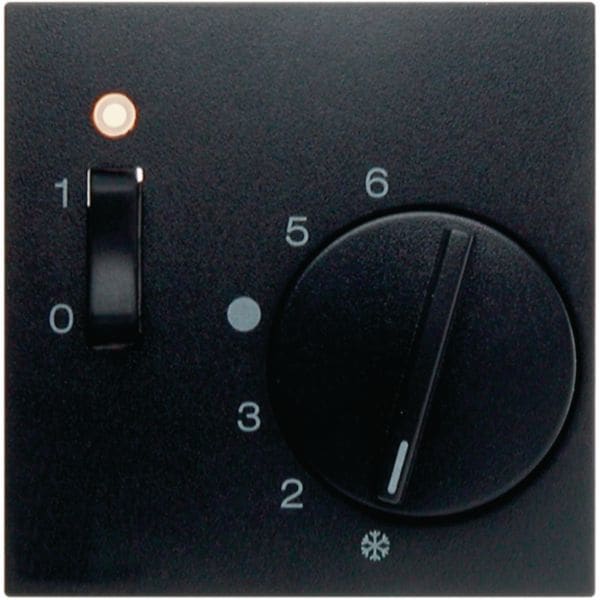 HAGER BOCCHIOTTI - Pezzo centrale per regolatore di temperatura Berker B.3/B.7 antracite opaco