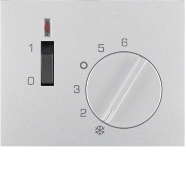HAGER BOCCHIOTTI - Pezzo centrale x regolatore di temperatura Berker K.1/K.5 alu opaco, verniciato
