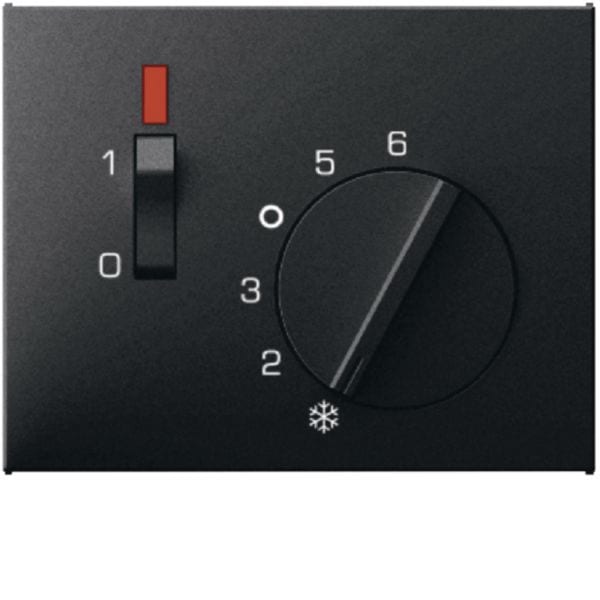 HAGER BOCCHIOTTI - Pezzo centrale per regolatore di temperatura K.1/K.5 antracite opaco, verniciato