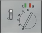 HAGER BOCCHIOTTI - Pezzo c.le x Termostato x risc. a pavim. Serie K.1/K.5 acciaio inox opac, vern.
