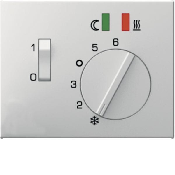 HAGER BOCCHIOTTI - Pezzo c.le x Termostato x risc. a pavimento Serie K.1/K.5 bianco pol. luc.