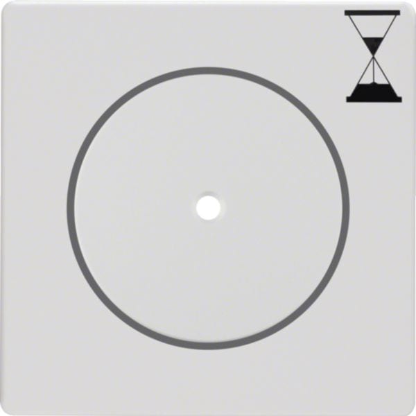 HAGER BOCCHIOTTI - Pezzo centrale per inserto timer Berker Q.1/Q.3?bianco polare velluto