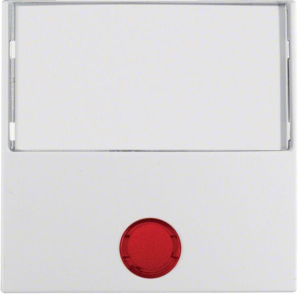 HAGER BOCCHIOTTI - Bilanciere con lente ed etichetta grande Berker S.1/B.3/B.7 bianco polare opaco