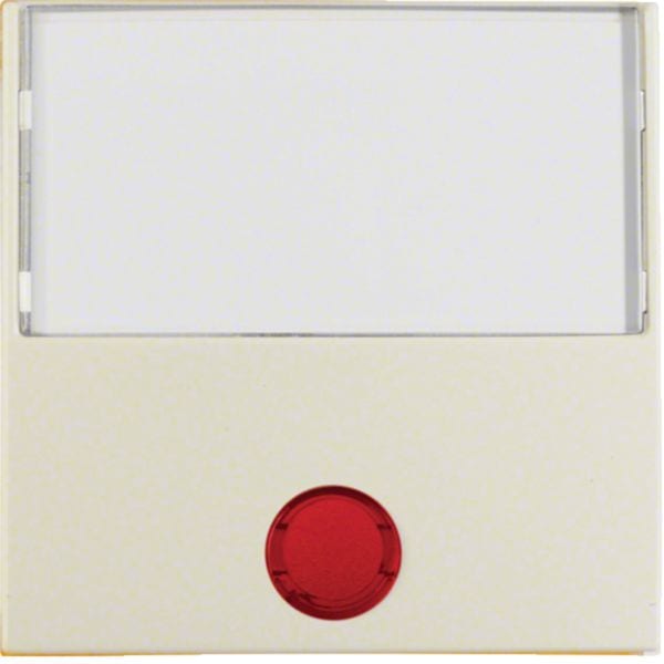 HAGER BOCCHIOTTI - Bilanciere con lente ed etichetta grande Berker S.1 bianco lucido