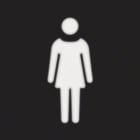 HAGER BOCCHIOTTI - Lamina bicolore con serigrafia donna per segnale luminoso quadrato a LED