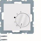 HAGER BOCCHIOTTI - Termostato cont. di commutazione + pezzo c.le Serie S.1/B.3/B.7 bianco pol. opac