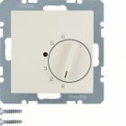 HAGER BOCCHIOTTI - Termostato, contatto di commutazione, + pezzo c.le Serie S.1 bianco luc.