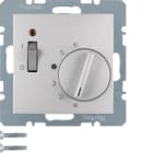 HAGER BOCCHIOTTI - Termostato, cont. NC, + pezzo c.le, 24 V CA/CC Serie B.7 alu opac, vern.