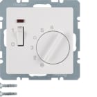 HAGER BOCCHIOTTI - Termostato, cont. NC, + pezzo c.le, 24 V CA/CC Serie Q.1/Q.3 bianco pol. vellut