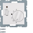 HAGER BOCCHIOTTI - Termostato cont. NC + pezzo c.le 24 V CA/CC Serie S.1/B.3/B.7 bianco pol. Luc.