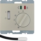 HAGER BOCCHIOTTI - Termost. cont. NA + mostrina x risc. a pavim. Serie K.5 acciaio inox opac vern.