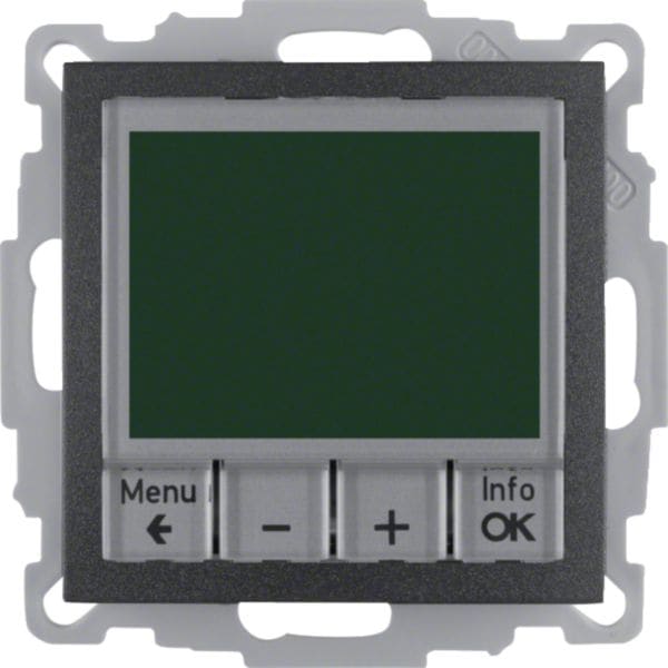 HAGER BOCCHIOTTI - Termostato, cont. NA, + pezzo c.le Serie B.3/B.7 antrac.opac