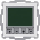 HAGER BOCCHIOTTI - Termostato, cont. NA, + pezzo c.le Serie Q.1/Q.3 bianco polare vellut