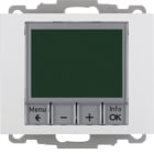 HAGER BOCCHIOTTI - Termostato, cont. NA, + pezzo c.le Serie K.1 bianco pol. luc.