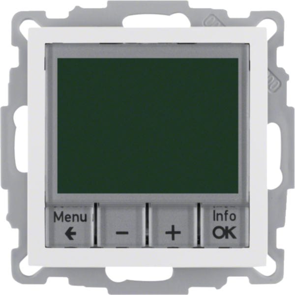 HAGER BOCCHIOTTI - Termostato, cont. NA, + pezzo c.le Serie S.1/B.3/B.7 bianco pol. luc.