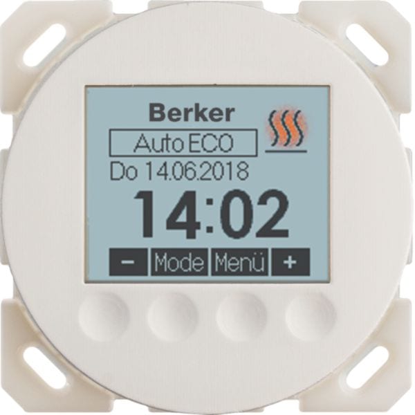 HAGER BOCCHIOTTI - Termostato, cont. NA, + pezzo c.le, crono, R.x bianco polare