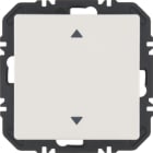 HAGER BOCCHIOTTI - Modulo EnOcean con bilanciere con simbolo frecce, Q.x velluto bianco polare