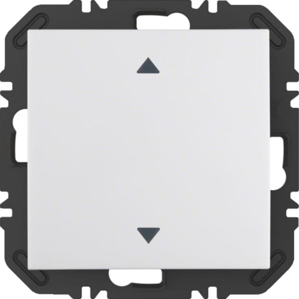 HAGER BOCCHIOTTI - Modulo EnOcean con bilanciere con simbolo frecce, S.1/B.x bianco polare lucido