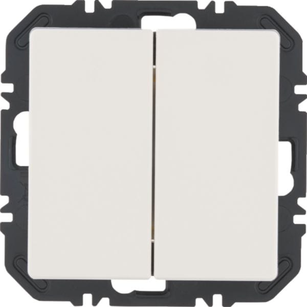 HAGER BOCCHIOTTI - Modulo EnOcean con bilanciere doppio, Q.x velluto bianco polare