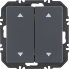 HAGER BOCCHIOTTI - Modulo EnOcean con bilanciere doppio con frecce, Q.x velluto vern. antracite