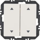 HAGER BOCCHIOTTI - Modulo EnOcean con bilanciere doppio con frecce, Q.x velluto bianco polare