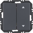 HAGER BOCCHIOTTI - Modulo EnOcean con bilanc, doppio con frecce a lato, Q.x velluto vern. antracite