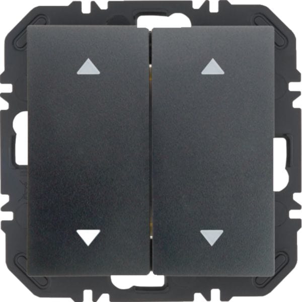 HAGER BOCCHIOTTI - Modulo EnOcean con bilanciere doppio con frecce, S.1/B.x antracite opaco