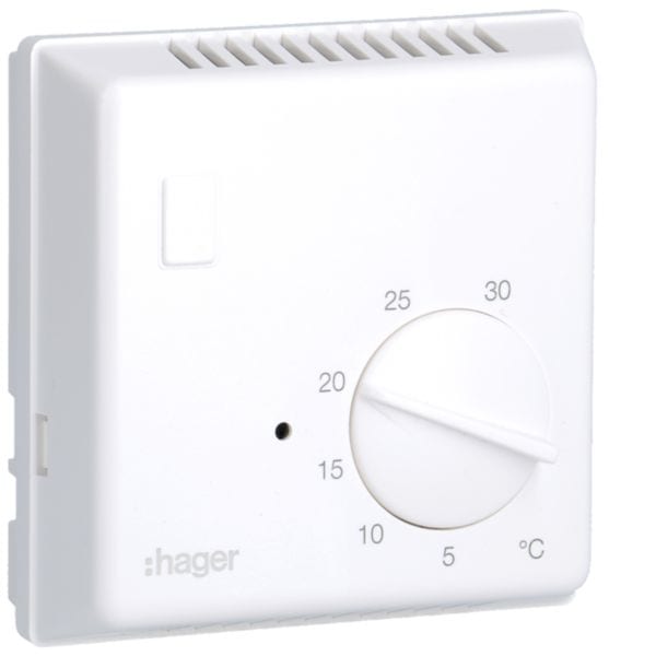 HAGER BOCCHIOTTI - Termostato Bimetallo Parete - 1 Nc 10A - 230V 50Hz - 3 Fili