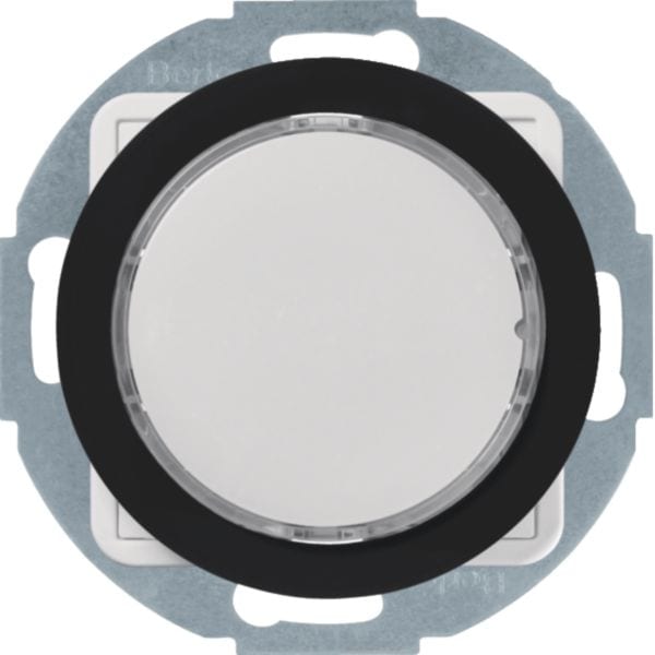 HAGER BOCCHIOTTI - Segnale luminoso a LED, illuminazione rossa/verde Berker R.1/R.3 nero lucido