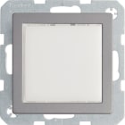 HAGER BOCCHIOTTI - Segnale luminoso a LED, illum. bianca Berker Q.1/Q.3 alu velluto, verniciato