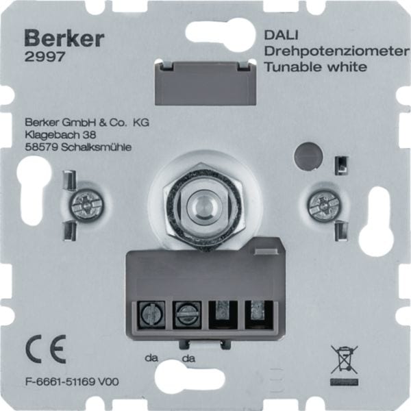 HAGER BOCCHIOTTI - Potenziometro a manopola DALI con scatto soft, tunable white