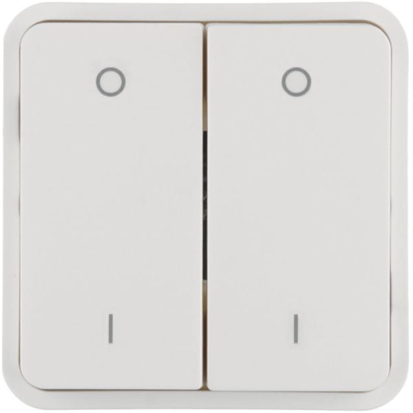 HAGER BOCCHIOTTI - Bilanciere doppio con serigrafia "0" e "1" bianco polare