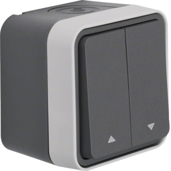 HAGER BOCCHIOTTI - Int. doppio x venez. unipol. + simb. frecce Serie W.1 grigio/grigio chiaro opac