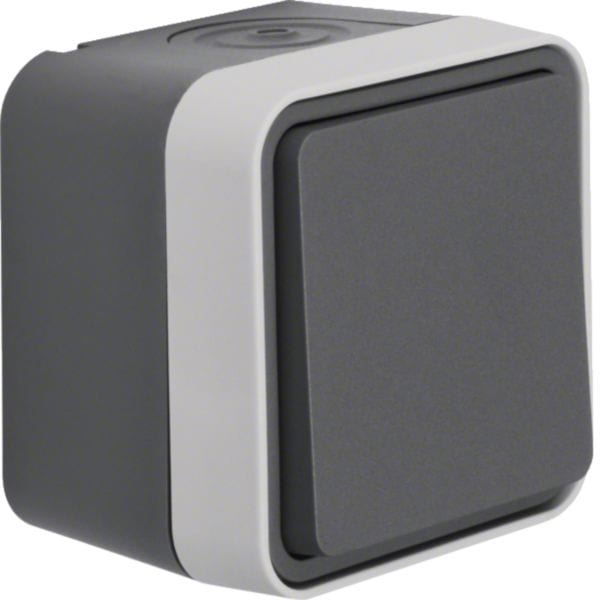 HAGER BOCCHIOTTI - Invertitore a parete Berker W.1 grigio/grigio chiaro opaco