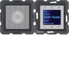 HAGER BOCCHIOTTI - Radio Touch con altoparlante DAB+ / Bluetooth, S.1/B.x antracite opaco