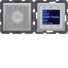 HAGER BOCCHIOTTI - Radio Touch con altoparlanti DAB+ / Bluetooth, Q.x alluminio finitura velvet