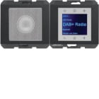 HAGER BOCCHIOTTI - Radio Touch con altoparlante DAB+ / Bluetooth, finitura K.x antracite opaco