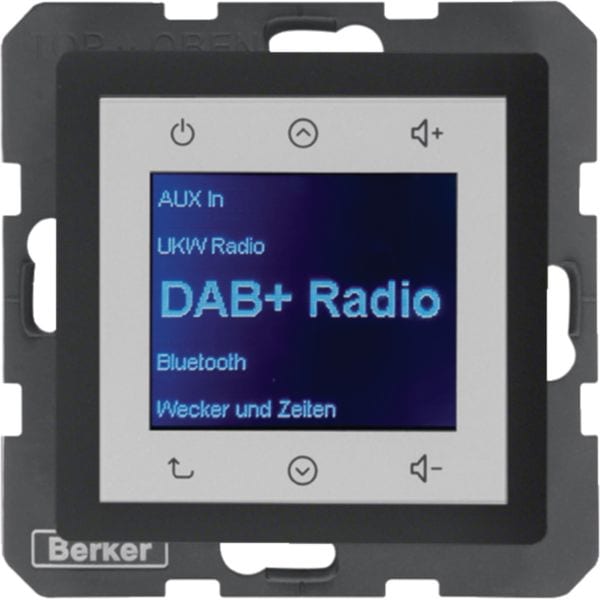 HAGER BOCCHIOTTI - Radio Touch DAB+ / Bluetooth, finitura vellutata Q.x antracite
