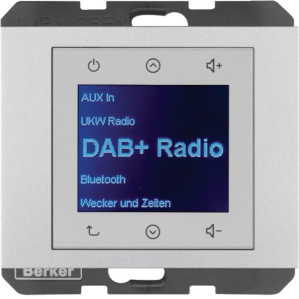 HAGER BOCCHIOTTI - Radio Touch DAB+ / Bluetooth, K.x alluminio laccato opaco