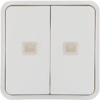 HAGER BOCCHIOTTI - Bilanciere doppio con lenti W.1 bianco polare