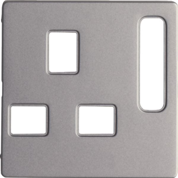 HAGER BOCCHIOTTI - Pezzo c.le x prese BRITISH STANDARD disinseribile Serie Q.1/Q.3 alu vellut vern.