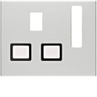 HAGER BOCCHIOTTI - Pezzo c.le x prese, BRITISH STANDARD disinseribile Serie K.5 allum.anodizzato