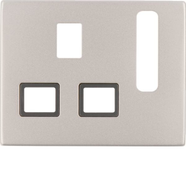 HAGER BOCCHIOTTI - Pezzo centrale x prese, British Standard disinseribile Berker K.5 acciaio Inox