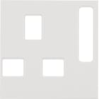 HAGER BOCCHIOTTI - Pezzo c.le x prese, BRITISH STANDARD disinseribile Serie S.1/B.3/B.7 bianco Luc.
