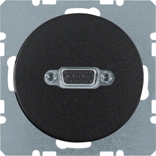 HAGER BOCCHIOTTI - Presa VGA Berker R.1/R.3 nero lucido